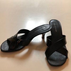 Donald j Pliner black cross strap pumps.  Size 9